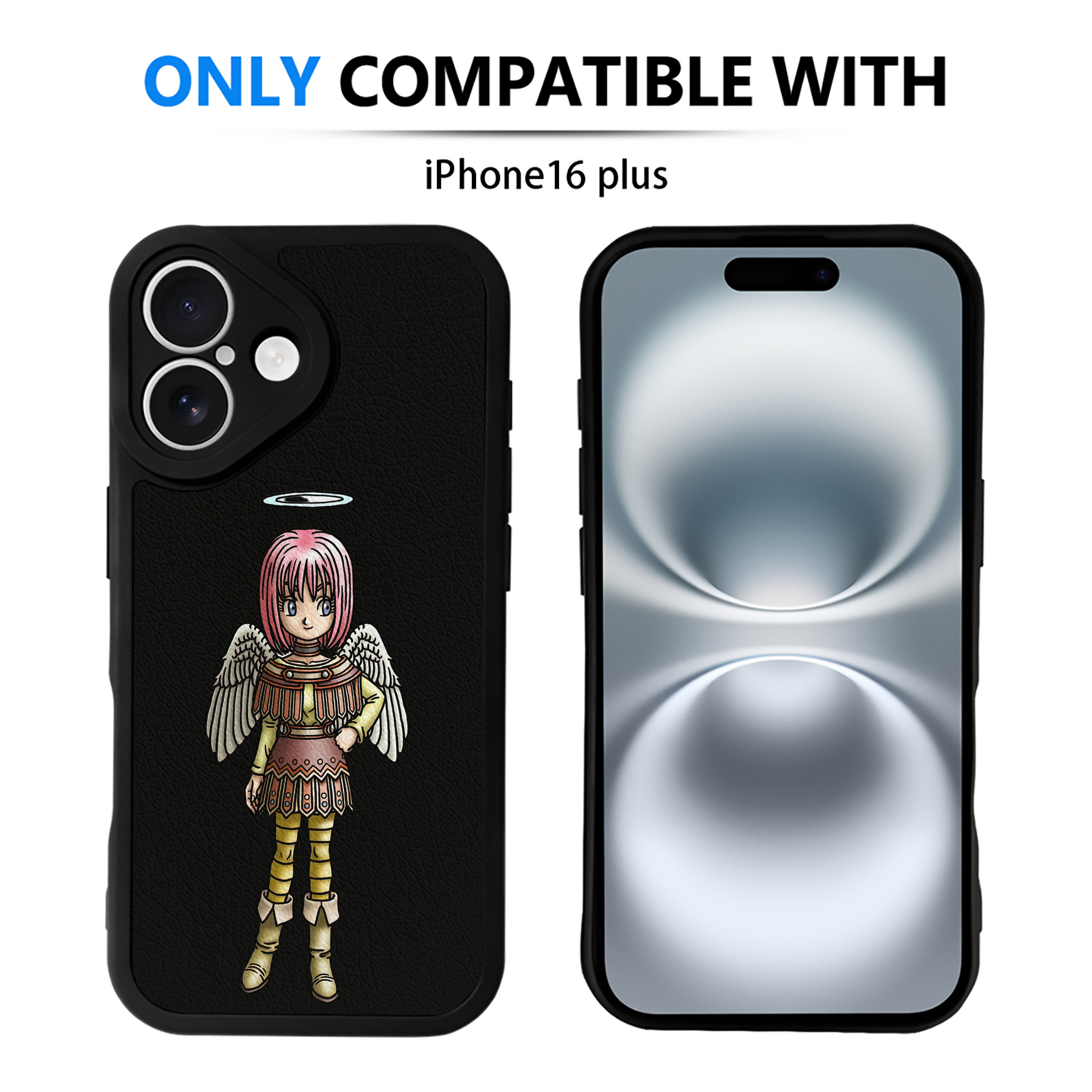 （画像用） ドラゴンクエスト Doragon Kuesuto Dragon Quest 【iPhone 16シリーズ対応】シリコンスマホケース（レザー調） 材質：シリコン